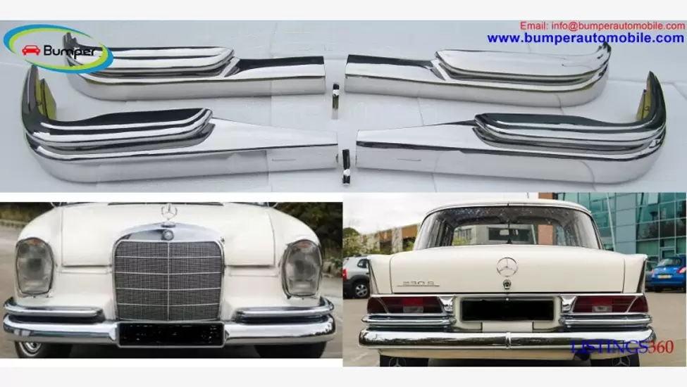 Mercedes W111 W112 Fintail Saloon bumpers (1959