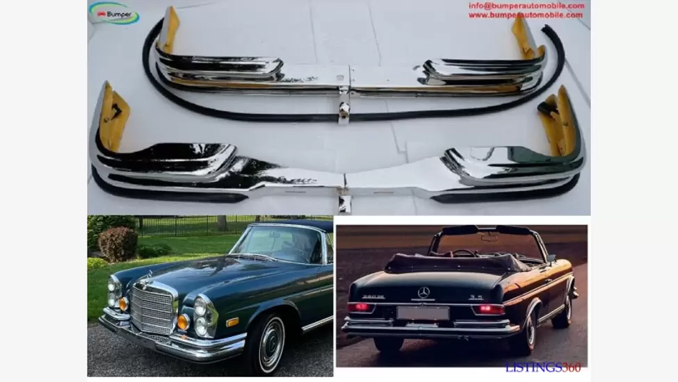 Mercedes W111 W112 low grille models 280SE 3,5L V8 Coupe /Convertible bumpers (1969-1971)