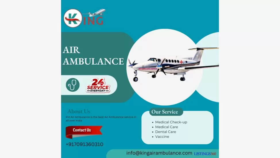 World-class Air Ambulance from Lucknow by King Air Ambulance