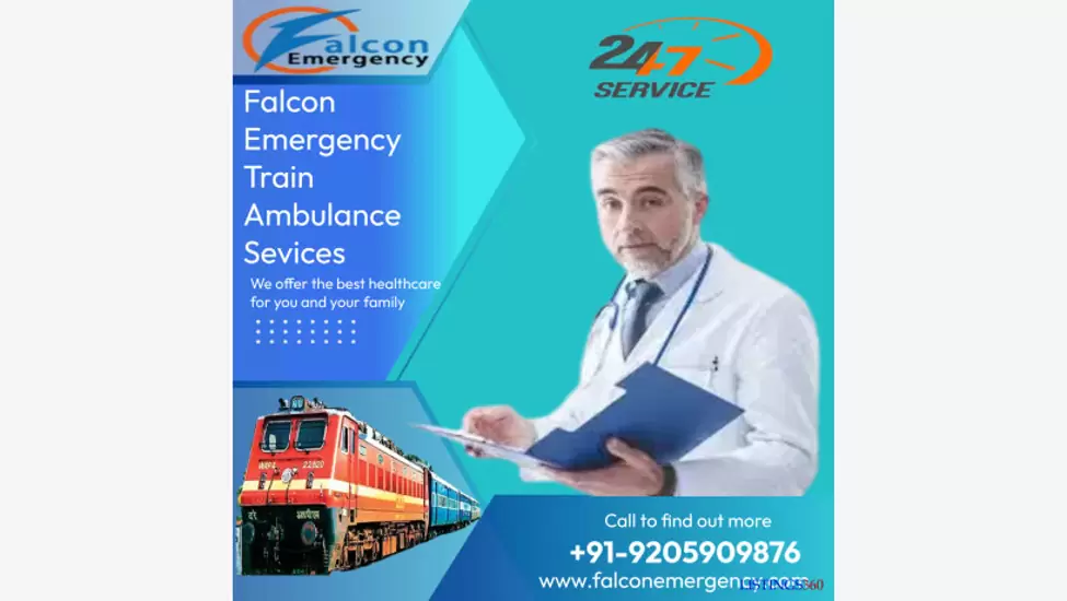 Z$90,000 Falcon Train Ambulance in Kolkata for Shifting Patients to Another City