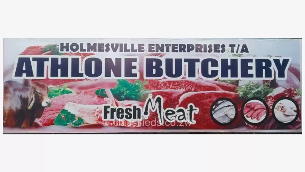 Z$6 Athlone Butchery - 72 Greengrove, Athlone Shops, Greendale, Harare, Zimbabwe.